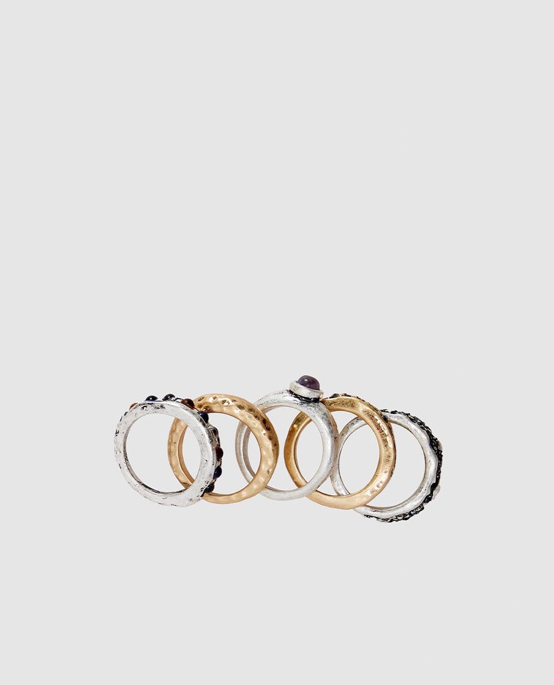 URBAN REVIVO - Set 5 nhẫn nữ phối màu đa sắc