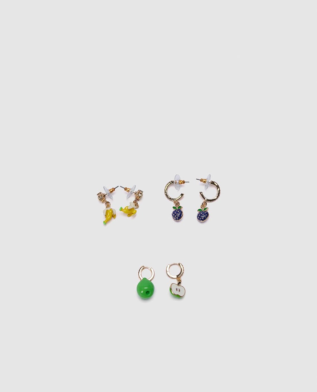 URBAN REVIVO - Set 3 khuyên tai nữ charm trái cây