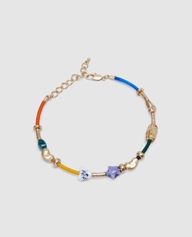  URBAN REVIVO - Vòng cổ nữ phối charm đa sắc 