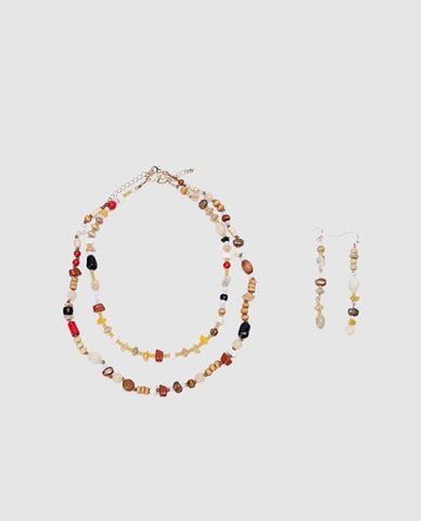  URBAN REVIVO - Bộ 2 món trang sức nữ phối hạt 