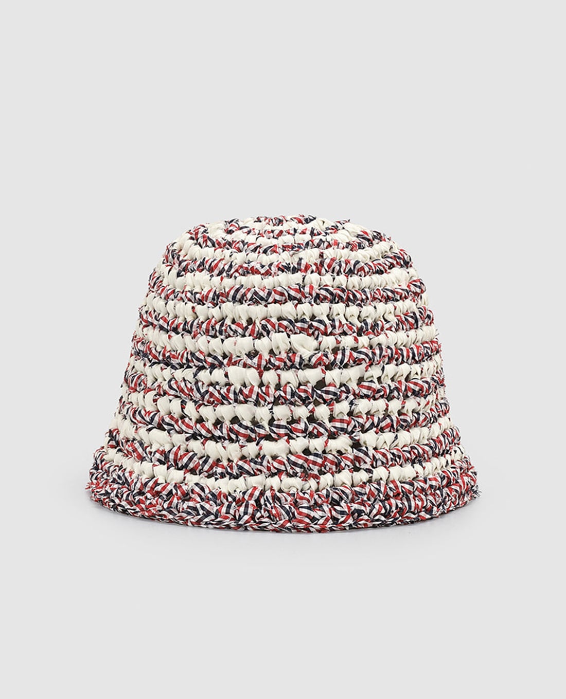 URBAN REVIVO - Nón bucket nữ móc len phối sọc