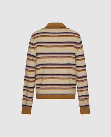 URBAN REVIVO - Áo khoác cardigan nam tay dài kẻ sọc 