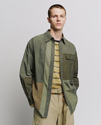  URBAN REVIVO - Áo sơ mi nam tay dài phối túi 