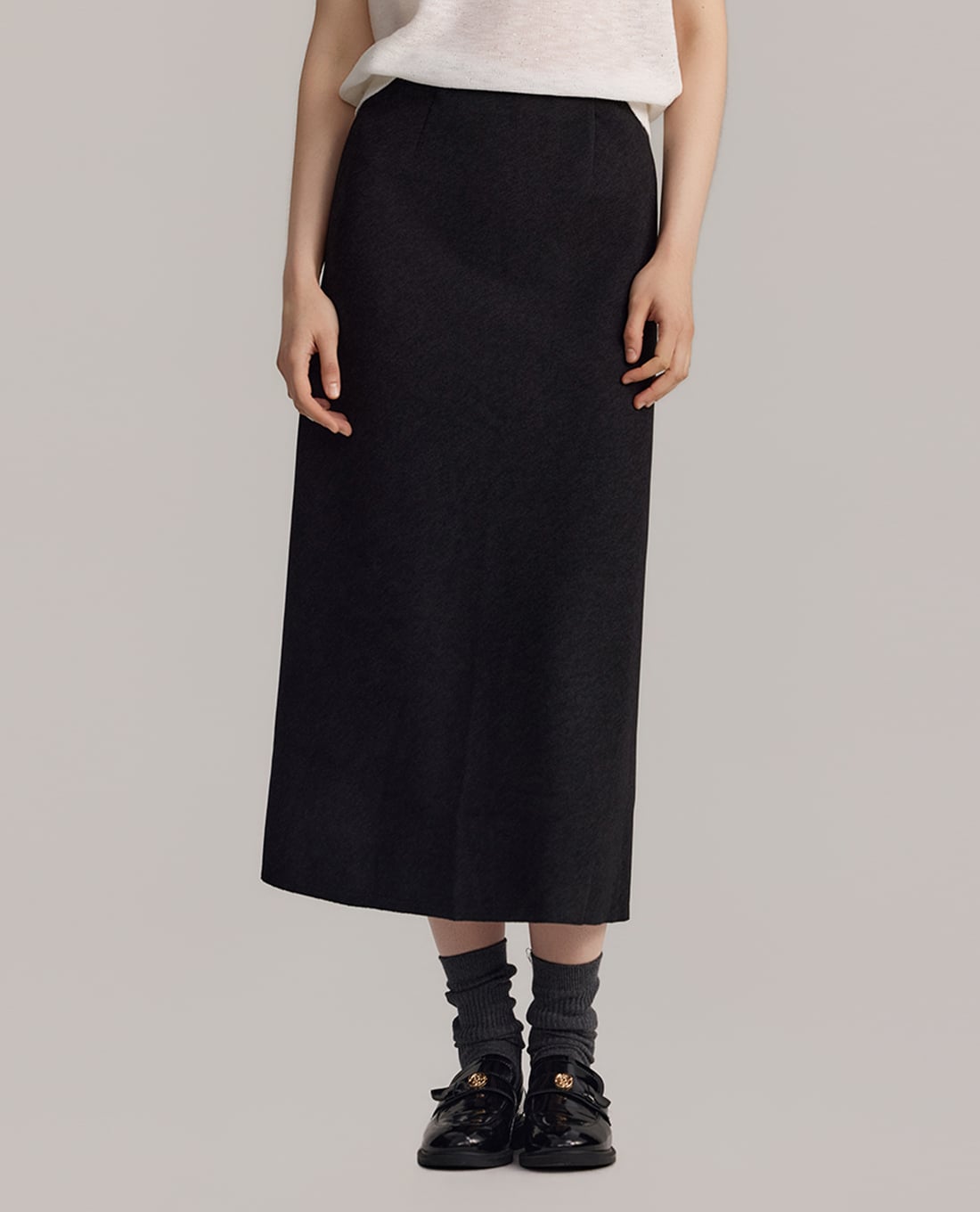 USPA - Chân váy chữ A midi dáng xòe