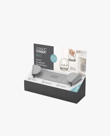  JOSEPH JOSEPH - Bộ 3 giá treo nắp xoong nồi dán tủ 