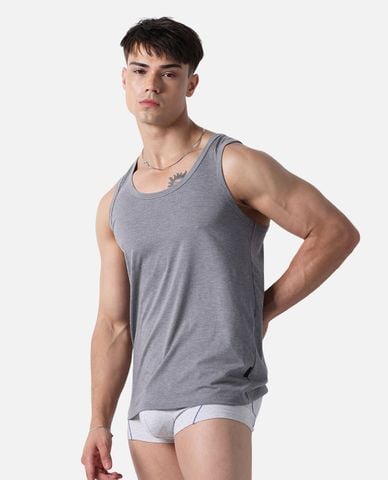  JBUSS - Áo ba lỗ nam mặc nhà cổ tròn phom suông 