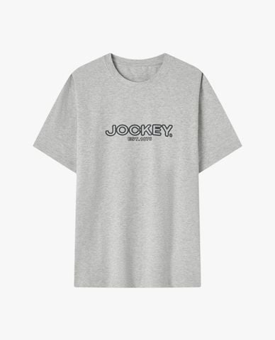  JOCKEY - Áo thun nam cổ tròn tay ngắn in logo 