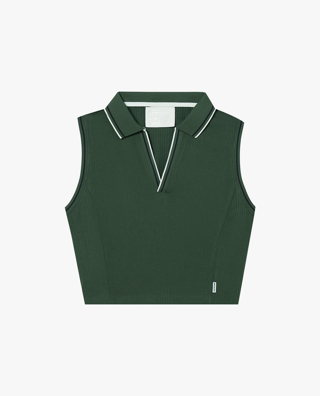 DUNLOP - Áo ba lỗ thể thao nữ cổ bẻ phom croptop