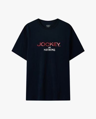  JOCKEY - Áo thun nam cổ tròn tay ngắn in logo 