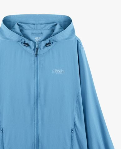  JOCKEY - Áo khoác phối mũ unisex tay dài chống tia UV 