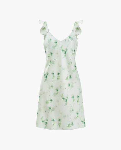  VERA - Đầm ngắn mặc nhà hai dây latin in 