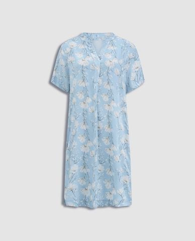  VERA - Đầm ngắn nữ mặc nhà tay ngắn rayon in hoa 