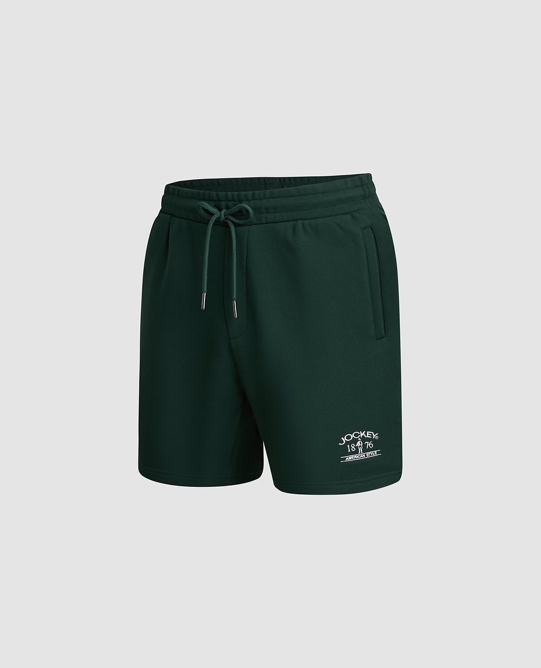 JOCKEY - Quần short nam lưng thun da cá thêu logo