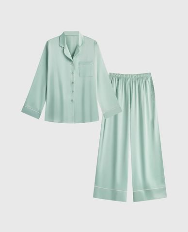  VERA - Bộ pijama dài nữ latin trơn tay dài 