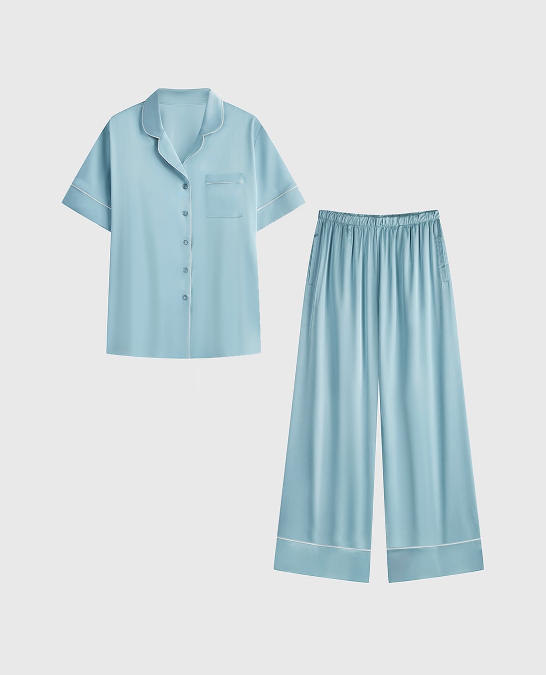 VERA - Bộ pijama dài nữ latin trơn tay ngắn