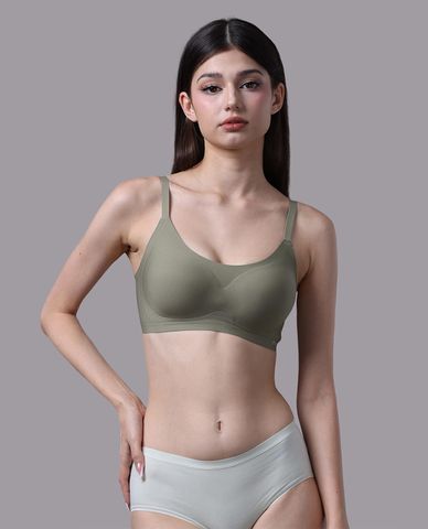  MISAKI - Áo ngực seamless trơn không gọng mút vừa 