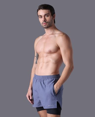  JOCKEY - Quần short thể thao nam ống rộng Poly in logo 