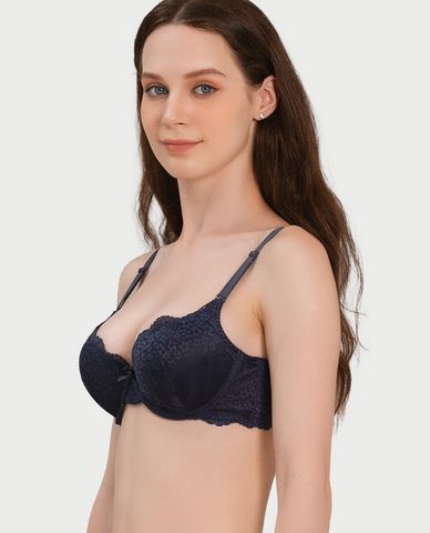  MISAKI - Áo ngực mút dày cúp ren phối dây lưng ren 