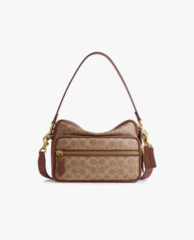  COACH - Túi đeo chéo nam phom chữ nhật Dakota In Signature Canvas 