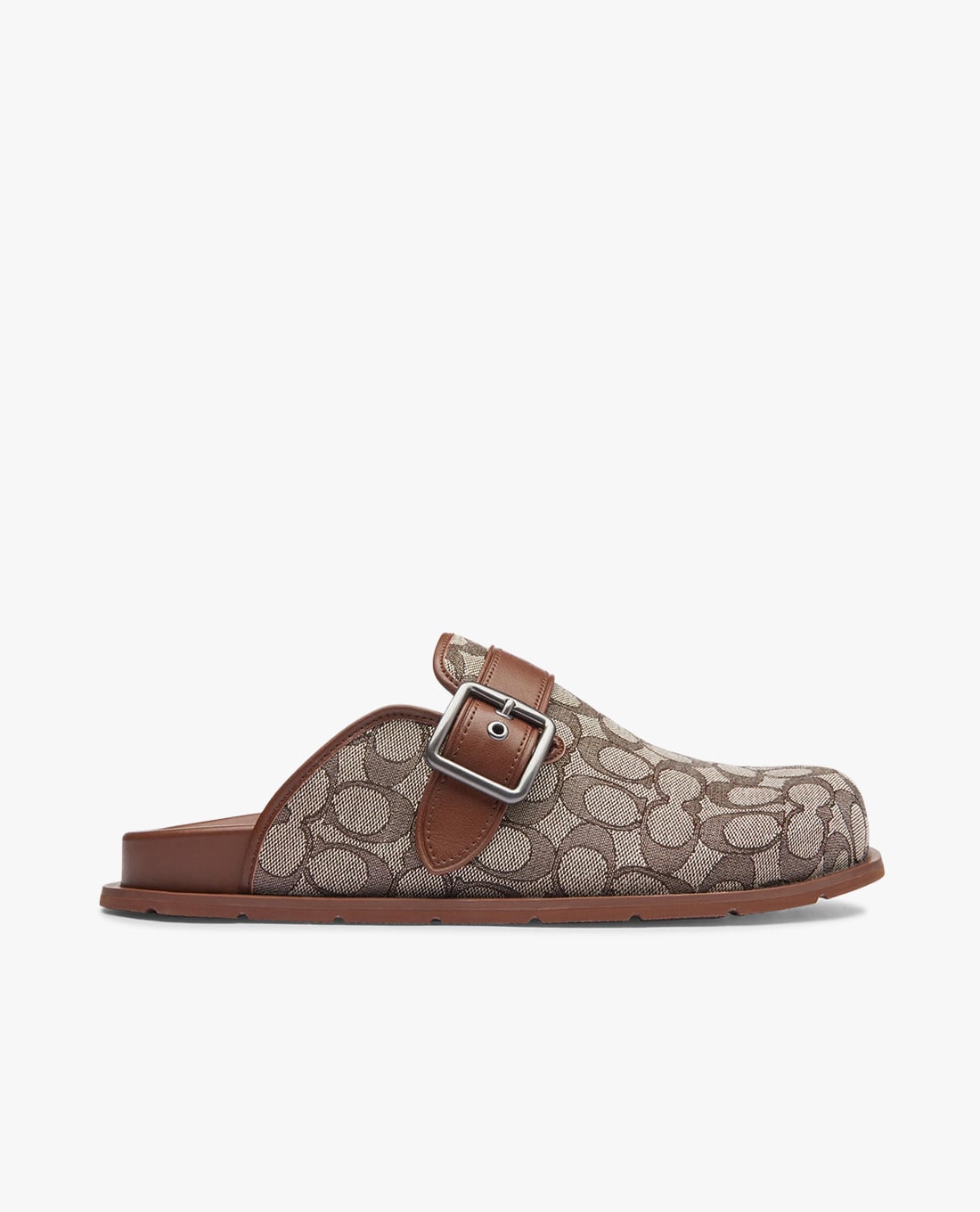 COACH - Giày mules nam mũi tròn Buckle In Signature Jacquard