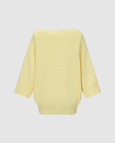  URBAN REVIVO - Áo dệt kim nữ cổ V tay lỡ 