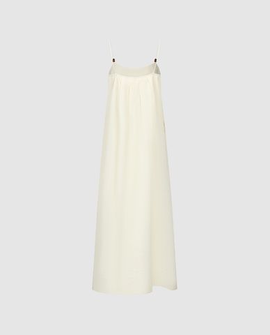  URBAN REVIVO - Đầm hai dây midi phom suông 