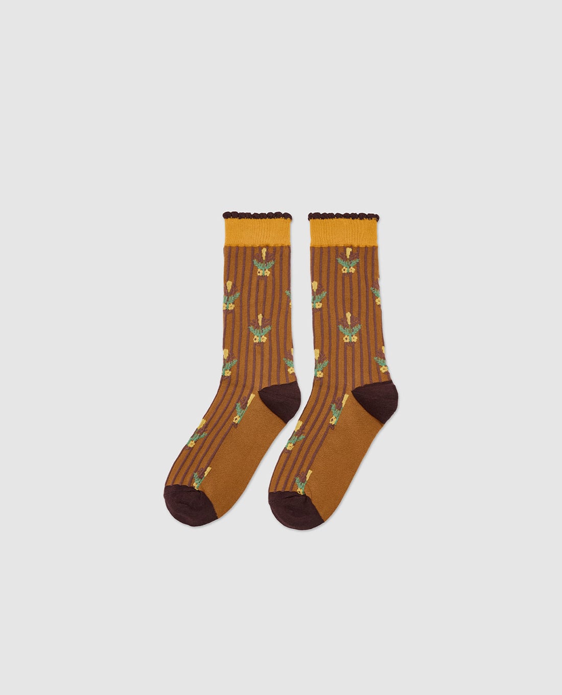 URBAN REVIVO - Vớ nữ cổ cao họa tiết hoa