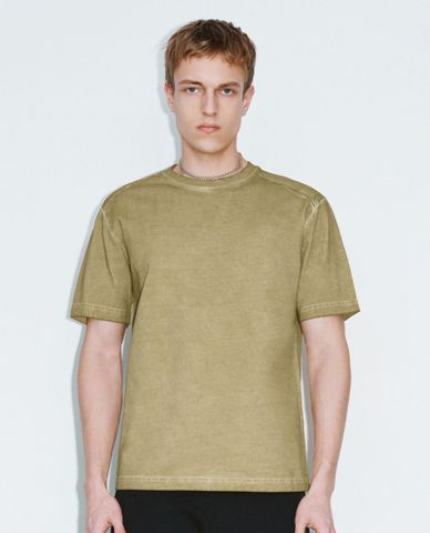  URBAN REVIVO - Áo thun nam cổ tròn tay ngắn thời trang 