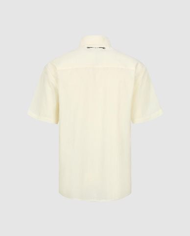  URBAN REVIVO - Áo sơ mi nam tay ngắn phối vòng dây cá tính 