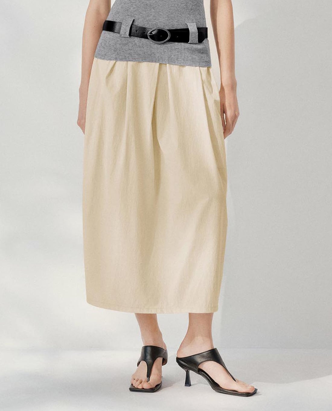 URBAN REVIVO - Chân váy phom suông midi thanh lịch