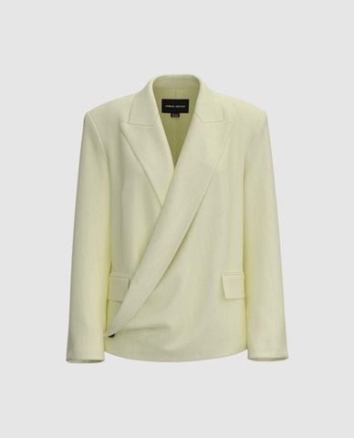  URBAN REVIVO - Áo khoác blazer nữ cổ ve tay dài 