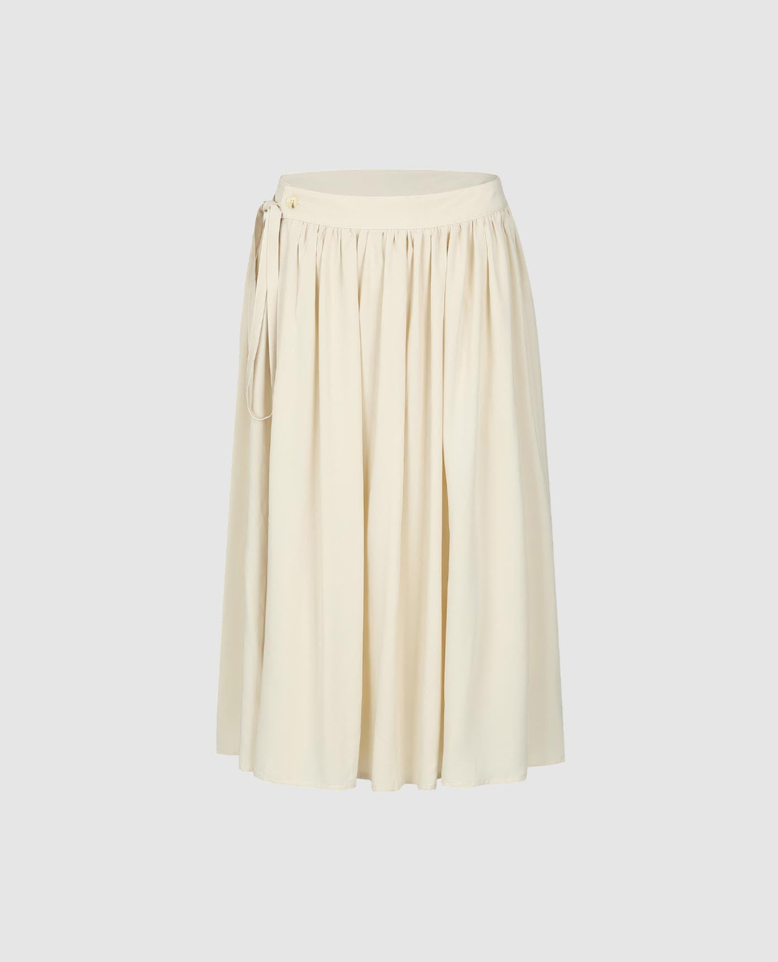 URBAN REVIVO - Chân váy chữ A midi xếp li thanh lịch