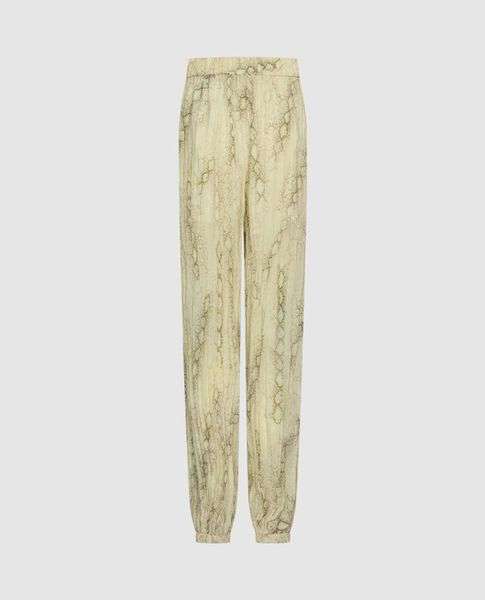  URBAN REVIVO - Quần jogger nữ lưng thun họa tiết da rắn 