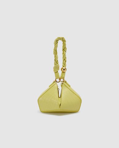  URBAN REVIVO - Túi đeo vai nữ đa giác quai bện 