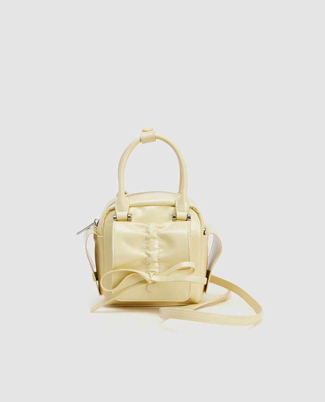 URBAN REVIVO - Túi xách nữ dáng hộp phối nơ