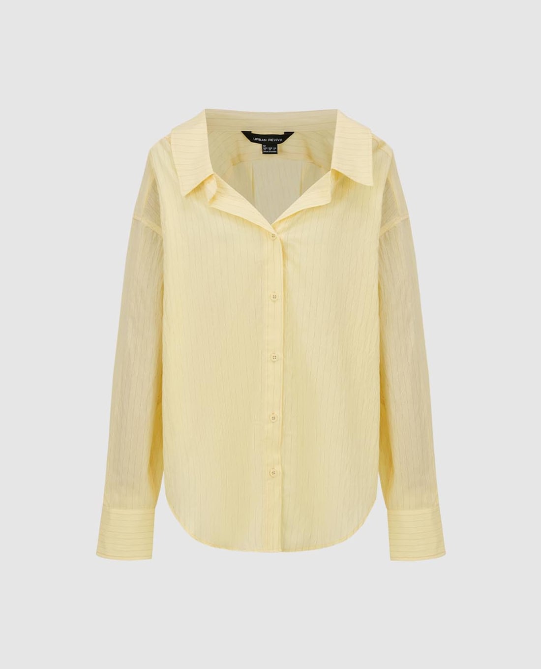 URBAN REVIVO - Áo sơ mi nữ cổ bẻ tay dài