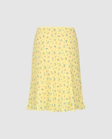  URBAN REVIVO - Chân váy phom suông mini hoa nhí 