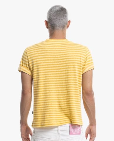  STRESSMAMA - Áo thun unisex cổ tròn tay ngắn kẻ sọc Spirit 