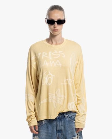  STRESSMAMA - Áo thun unisex cổ tròn tay dài Sketch 