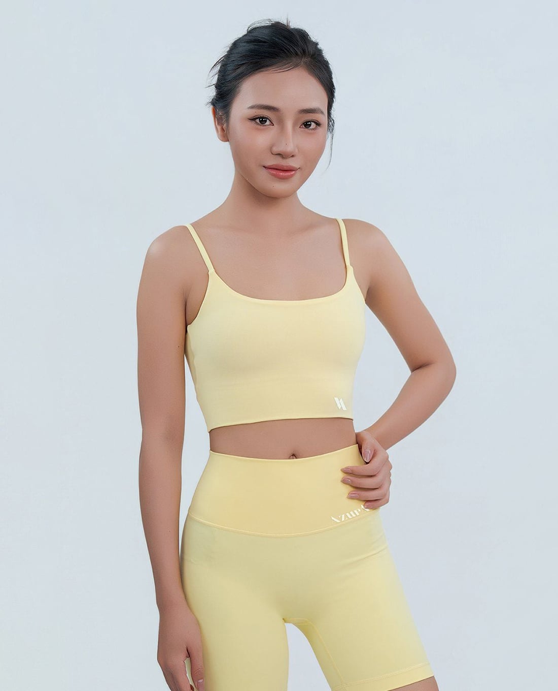 AZURA - Áo bra thể thao nữ hai dây lưng xoắn