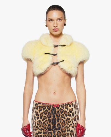  FANCì CLUB - Áo khoác lông nữ phom croptop Karolina 