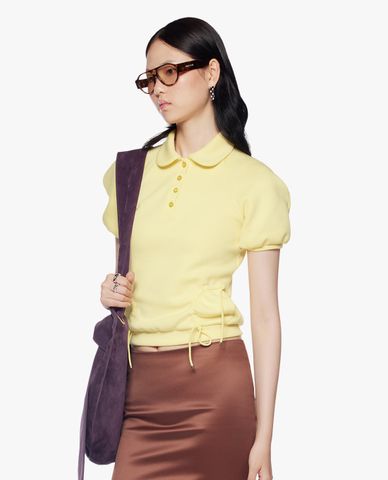  FANCì CLUB - Áo polo nữ cổ bẻ tay phồng Ease 