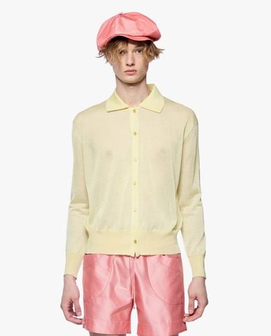  FANCì CLUB - Áo khoác cardigan unisex tay dài xuyên thấu Dehooked 