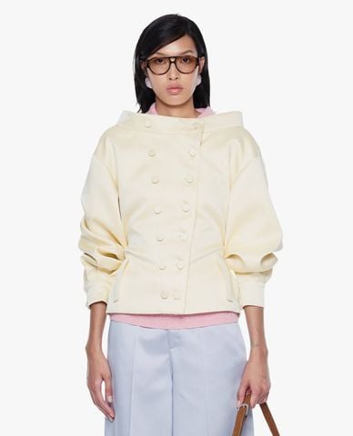  FANCì CLUB - Áo khoác hai hàng nút nữ vai phồng Fleshlight 