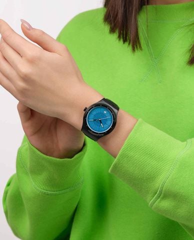  SWATCH - Đồng hồ unisex Blackcloak Mechanism 42mm 