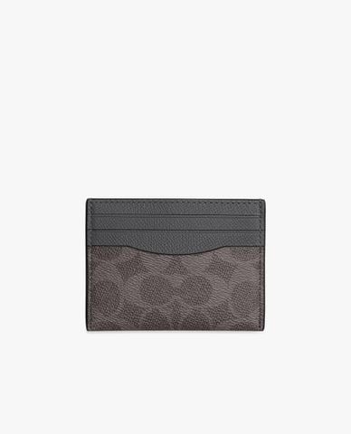  COACH - Ví đựng thẻ nam Signature Canvas 