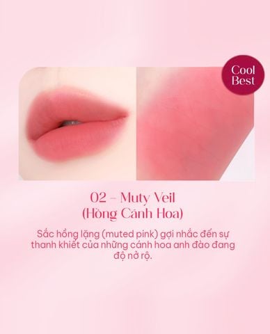  YNM - Son tint lì mịn môi Heart Veil 