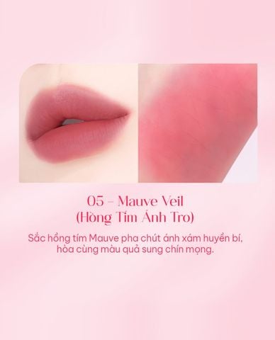  YNM - Son tint lì mịn môi Heart Veil 