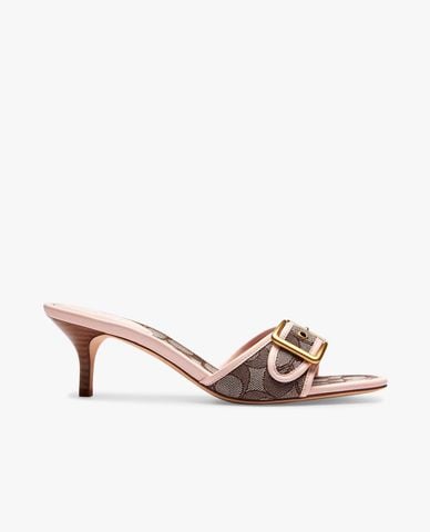  COACH - Giày mules cao gót nữ Margot In Signature Jacquard 