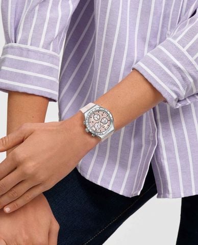  SWATCH - Đồng hồ unisex Poppingly Pink 43mm 